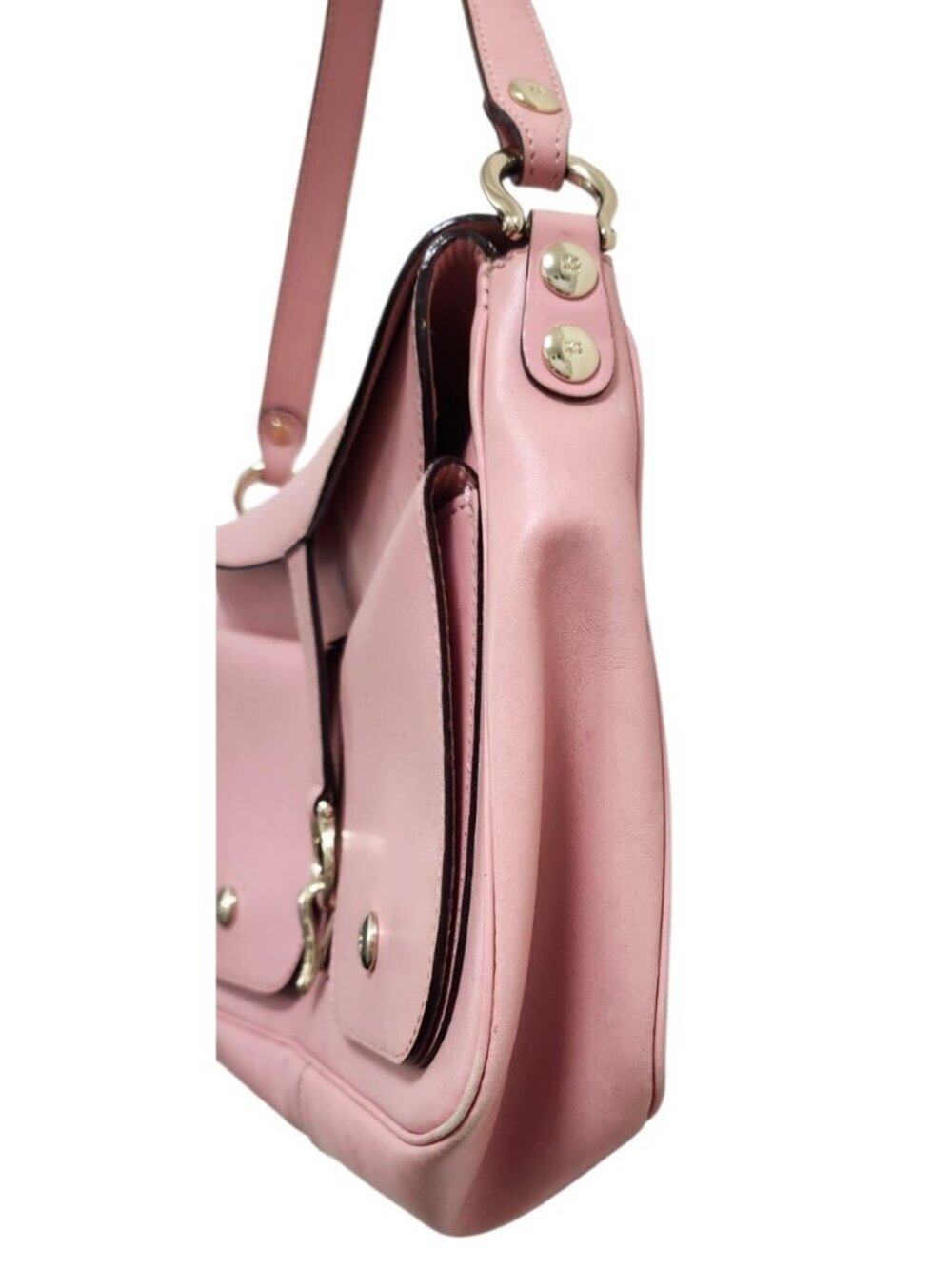 Kate Spade New York Pink Leather Shoulder Bag Purse Gold Hardware Y2K Vintage - Picture 6 of 11